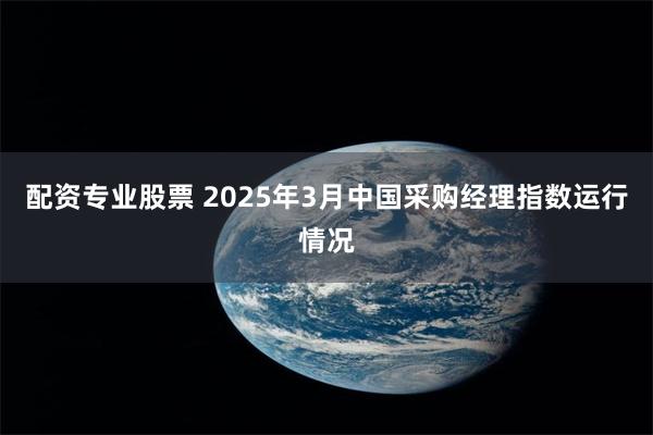 配资专业股票 2025年3月中国采购经理指数运行情况