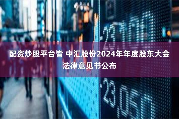 配资炒股平台皆 中汇股份2024年年度股东大会法律意见书公布